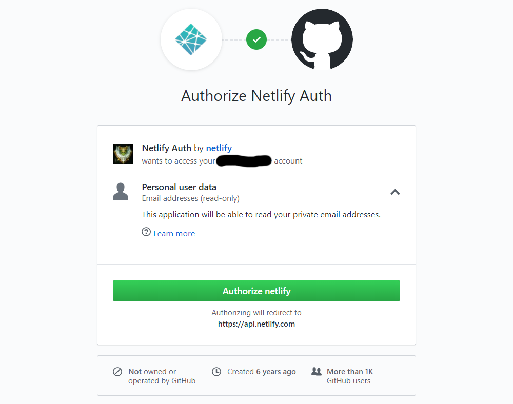 Allow Netlify to Access Your GitHub Profile